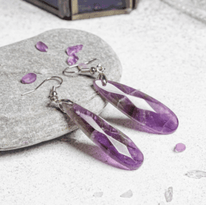 Crystal stone earrings - discount