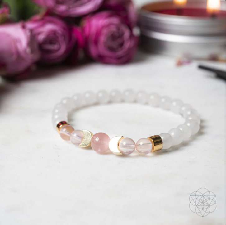 Bracelets with roze quartz
